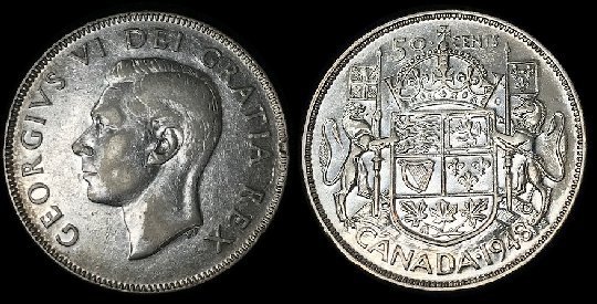 1948 Australian Pre decimal 5 coin set in velour display case 