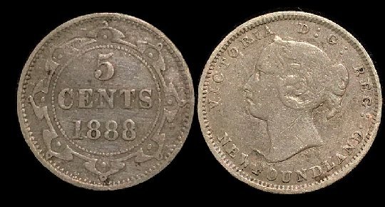 Silver Newfoundland Nickel Graded as Very Fine C Mark 1942 Canada 